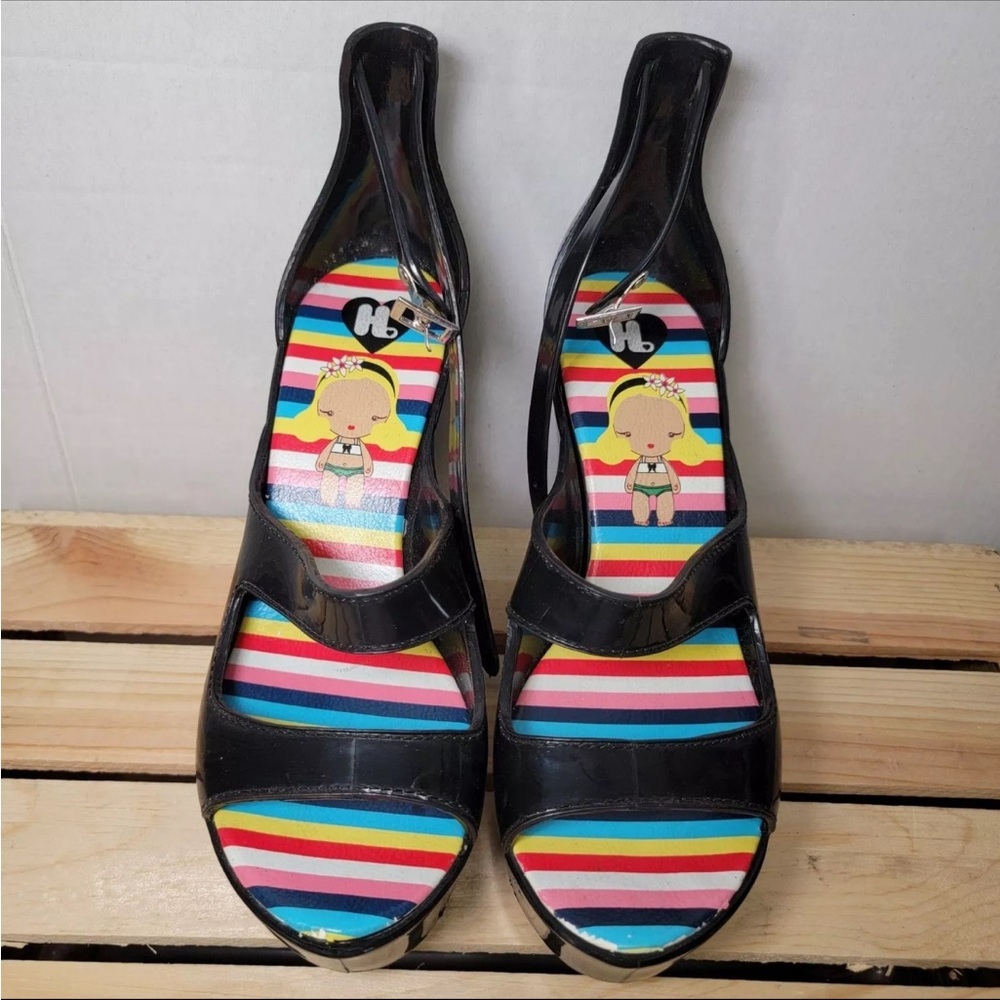 Gwen Stefani Harajuku Lovers Platform Heels Black - Size 7 - Picture 2 of 5